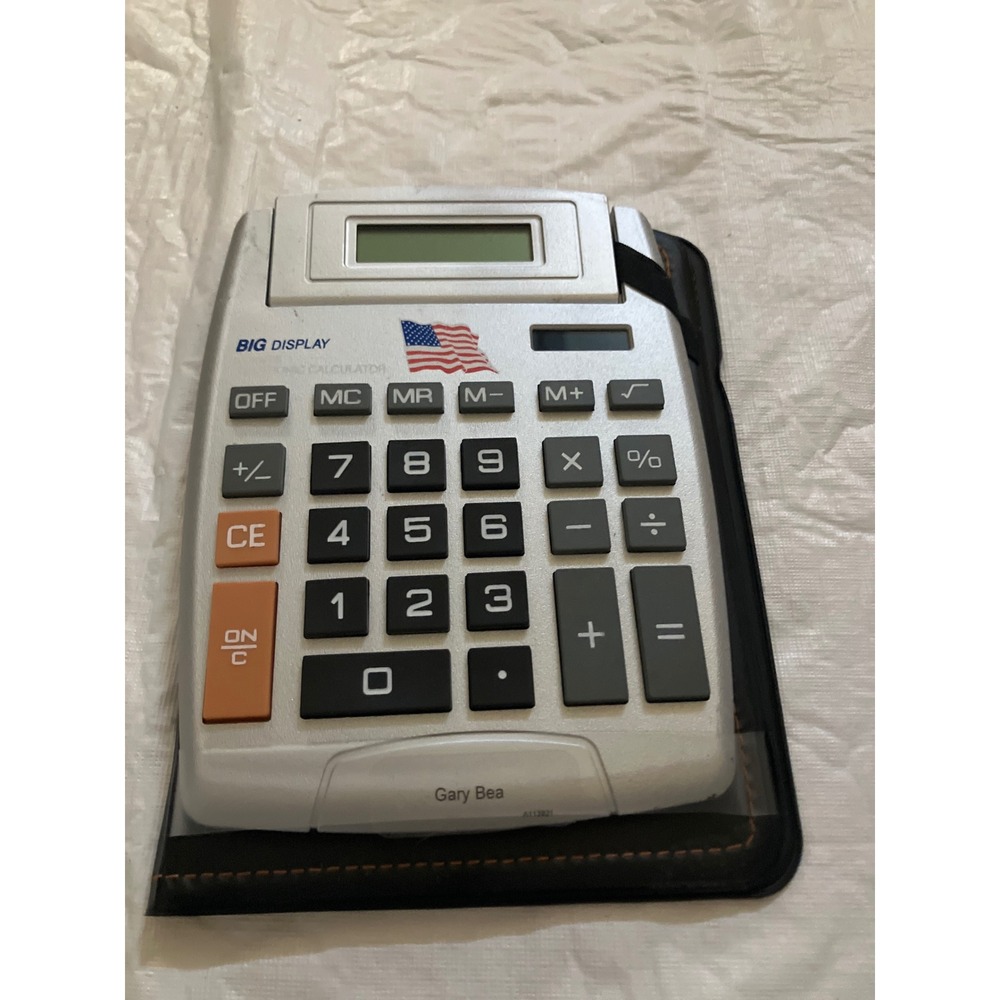 Gary‎ Bea Electronic Calculator Big Display American Flag